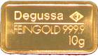 Gold: 10 gramm (10g) Goldbarren Degussa